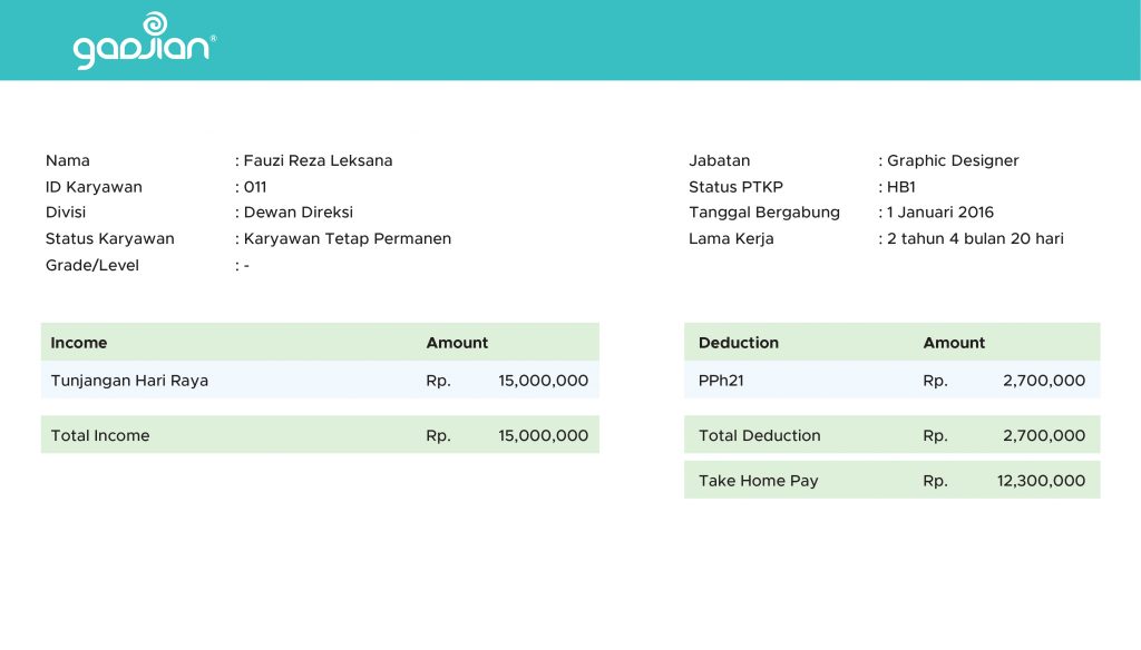 Aplikasi HRIS untuk Menghitung THR Karyawan (Tunjangan Hari Raya) | Gadjian