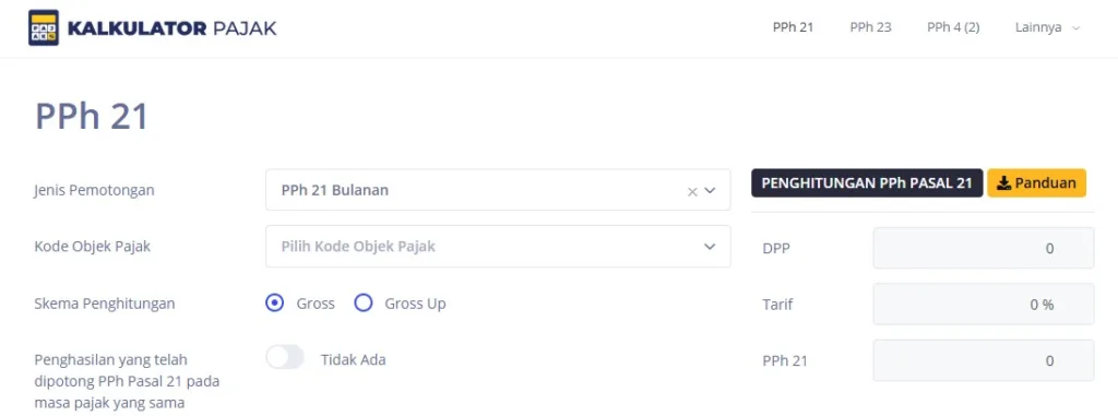 metode perhitungan pph 21 metode mix