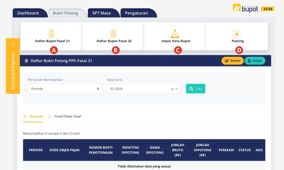 tutorial e-bupot pph 21 2024 terbaru