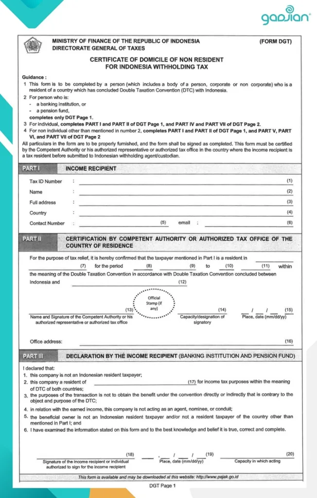 Syarat dan ketentuan tax treaty P3B