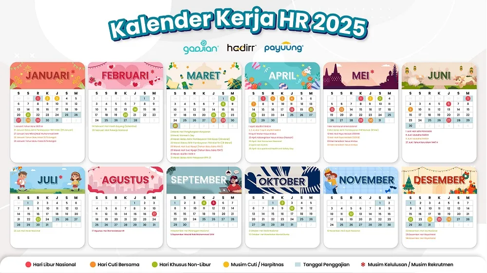 Kalender Kerja HR 2025 Gadjian Cuti Bersama Libur Nasional Low Res